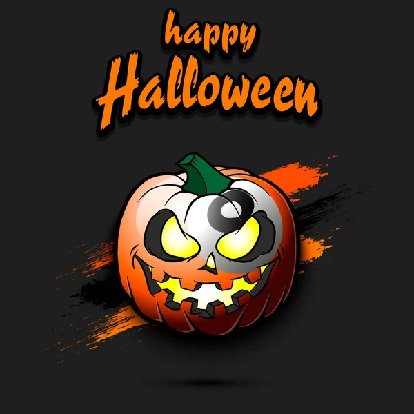Šťastný Halloween. Kulečníková koule Dýně — Stockový vektor