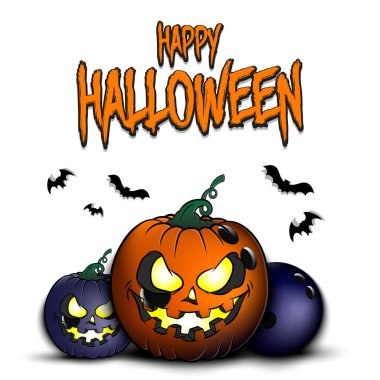 Mutlu Cadılar Bayramı. Bowling topu Balkabağı