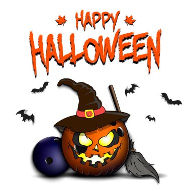 Mutlu Cadılar Bayramı. Bowling topu Balkabağı