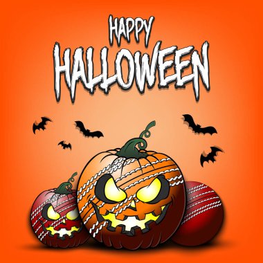 Mutlu Cadılar Bayramı. Kriket topu Balkabağı