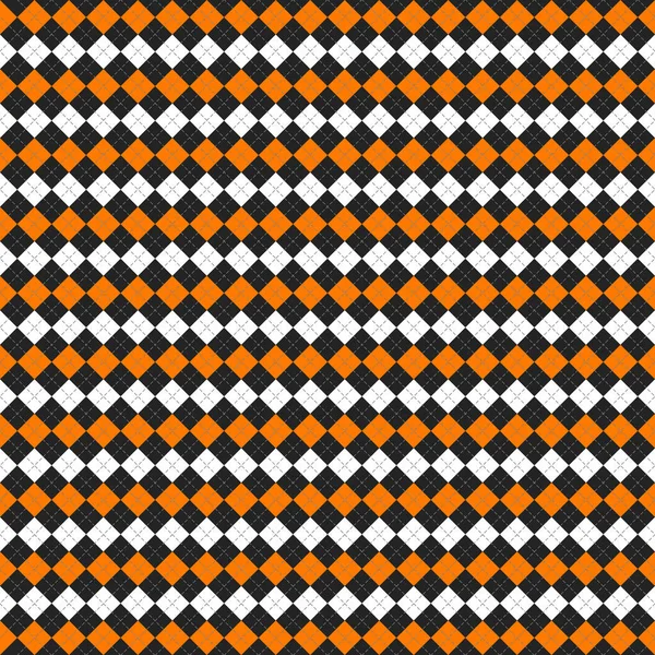 Halloween Argyle a cuadros. Fondo de jaula escocesa — Vector de stock