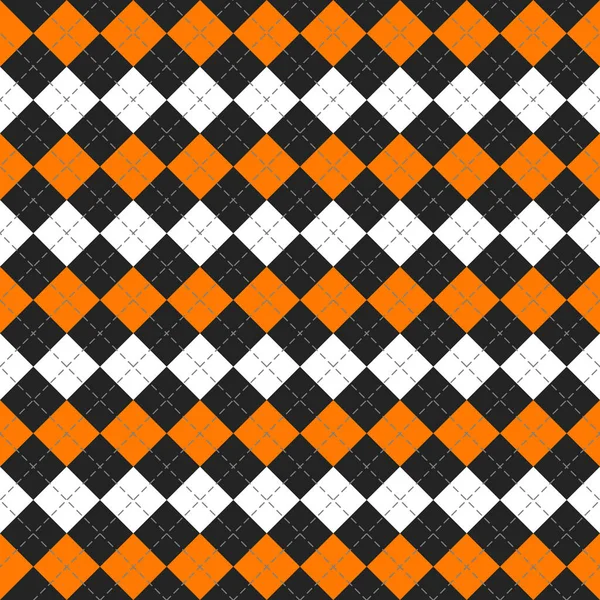 Halloween Argyle ruitje. Schotse kooi achtergrond — Stockvector