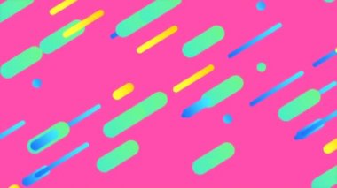 Geometrik şekiller Soyut 3d render. Bilgisayar döngü animasyon oluşturulan. Geometrik desen. 4k Uhd