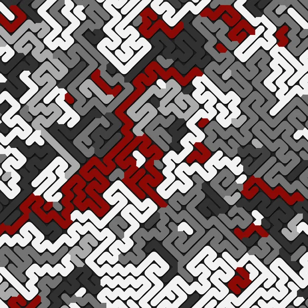Abstrakti Kuvio Labyrintti Käsite Futuristinen Koostumus Tausta Kolmiulotteinen Värillisiä Muotoja — kuvapankkivalokuva