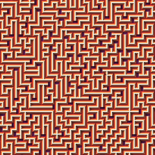 Abstract Vierkante Gekleurde Labyrint Vorm Concept Rendering — Stockfoto