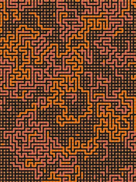 抽象模式 迷宫概念 三维彩色形状的未来组合背景 — 图库照片