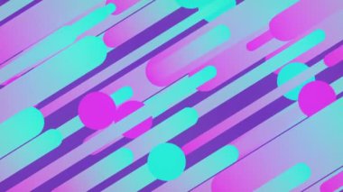 Soyut 3d render renkli geometrik şekiller. Bilgisayar döngü animasyon oluşturulan. Geometrik desen. 4k Uhd