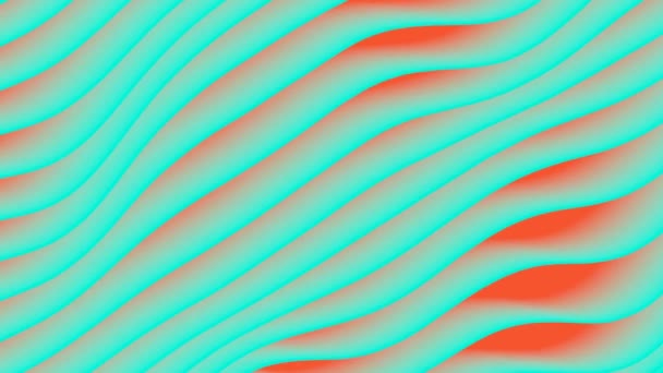 Animation des bunten Wellengradienten. zukünftige geometrische Muster Bewegungshintergrund. 3D-Darstellung. 4k uhd — Stockvideo