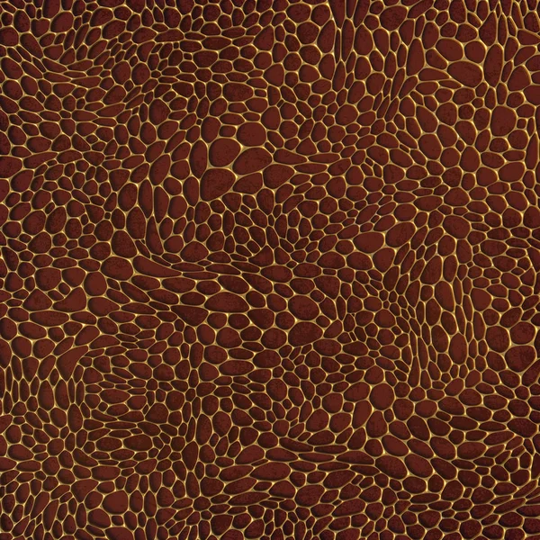 Astratto Voronoi Modello Scuro Con Sfondo Aree Oro Rendering — Foto Stock