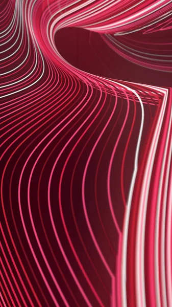 Digitaal Abstract Rood Gekleurde Lijnen Rendering Achtergrond — Stockfoto
