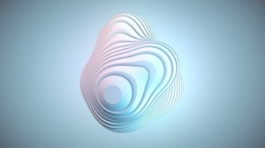 Animasyon çizgi deseni ile metaball öğesinin. Açık renkli sıvı damlacık hareket. 3D render. 4k Uhd