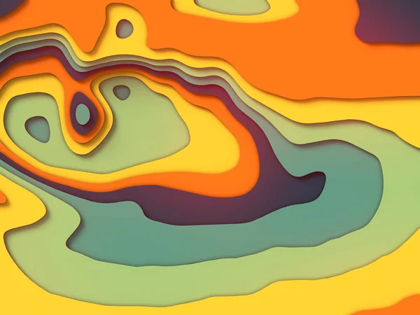 Абстрактный Топографический Фон Цветная Бумага Вырезать Художественный Дизайн Шаблона Веб — стоковое фото
