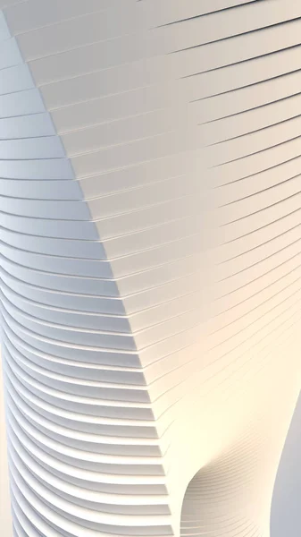 Weißer Streifen Architektonische Futuristische Muster Hintergrund Darstellung — Stockfoto