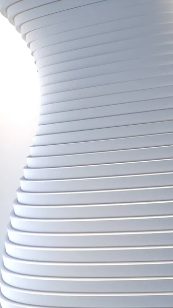 White Stripe Architectural Futuristic Pattern Background Render Illustration — Stock Photo, Image
