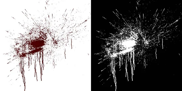 Компьютерная Симуляция Брызг Кровотока Белой Стене Цифровая Иллюстрация Буквой Matte — стоковое фото