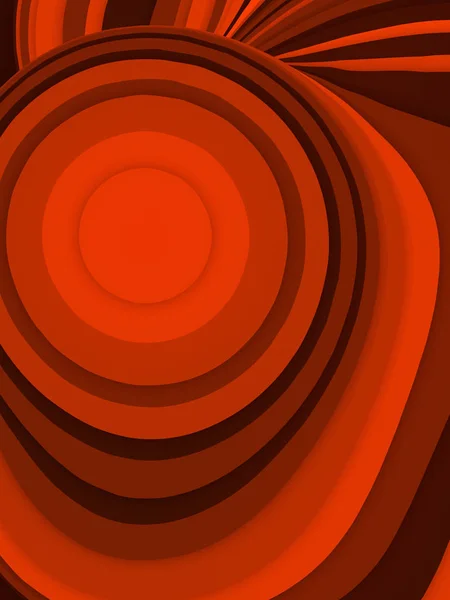 Rood Gekleurde Abstracte Gesneden Vorm Computer Gegenereerde Geometrische Illustratie Rendering — Stockfoto