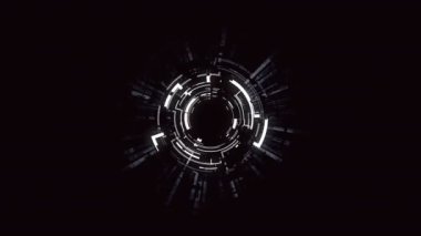 Güzel fütüristik Hud. Yüksek teknoloji kavramı öğesi. 3D render. 4k, Ultra Hd kararlılık.