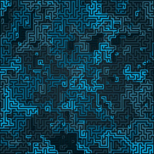 Abstrakcja Niebieski Kamuflaż Kompozycja Futurystyczne Tło Trójwymiarowe Kształty Koncepcja Labirynt — Zdjęcie stockowe