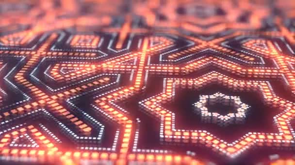 Animation de formes de particules de couleur led. Résumé VJ motion background. Rendement 3D. 4K, résolution Ultra HD 