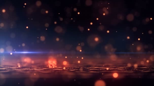 Fondo abstracto con animación cayendo partículas brillantes como lluvia festiva. Resolución 4K, Ultra HD — Vídeos de Stock