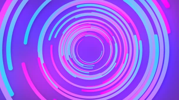 Abstract 3d composição de renderização de círculos multicoloridos. Animação em loop gerada por computador. Padrão geométrico. 4k UHD — Vídeo de Stock