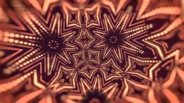 Renk animasyon parçacıklar şekilleri yol açtı. Arka sürekli değişen Vj hareket plan. 3D render. 4k, Uhd çözünürlük