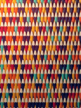 Background of colored pencils for creativity closeup. Back to school design template background. 3d rendering clipart