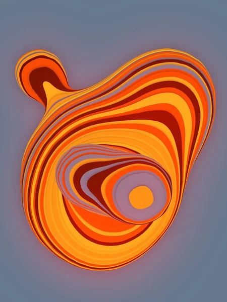 Forma Corte Abstracto Color Naranja Ilustración Geométrica Por Ordenador Renderizado —  Fotos de Stock