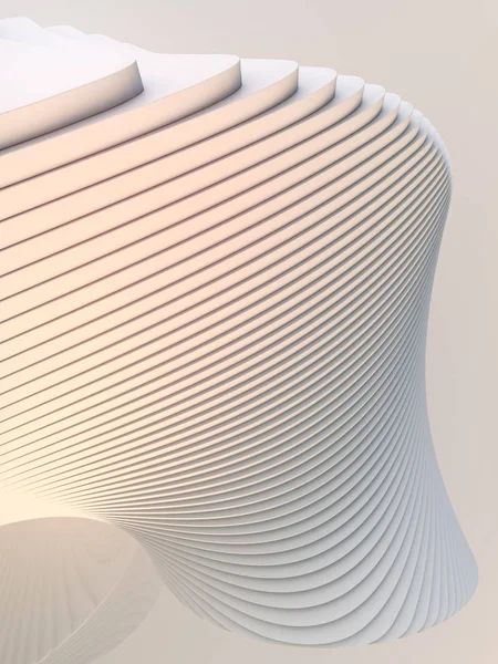 Witte Streep Architecturale Futuristische Patroon Achtergrond Render Illustratie — Stockfoto