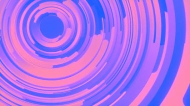 Renkli daireler 3D render bileşimi soyut. Bilgisayar döngü animasyon oluşturulan. Geometrik desen. 4k Uhd