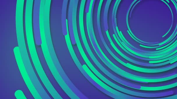Shapes Met Groene Blauwe Gekleurde Verlopen Samenstelling Abstract Rendering Computer — Stockvideo