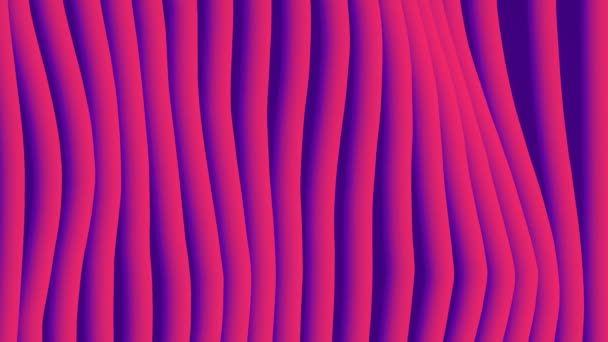 カラフルな波グラデーション ループ アニメーション 抽象的なミニマルなデザイン 将来の幾何学的な垂直線パターンのモーション背景 レンダリング Uhd — ストック動画