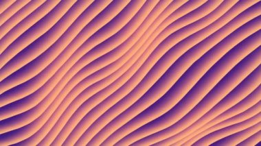 Renkli dalga gradyan döngü animasyon. Soyut minimal tasarım. Gelecekteki geometrik çapraz çizgili desenler hareketli arka plan. 3D render. 4k Uhd