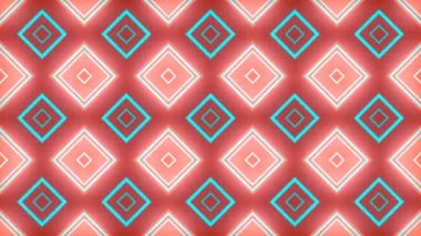 Soyut 3d render renkli geometrik şekiller. Bilgisayar döngü animasyon oluşturulan. Geometrik hareket desen. 4k Uhd