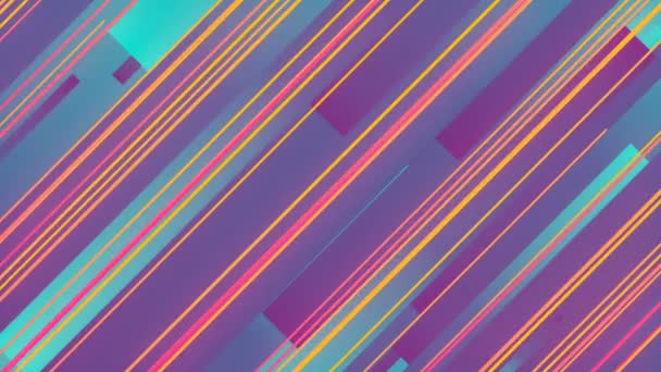 Reproduction 3D abstraite de formes géométriques colorées. Animation en boucle générée par ordinateur. Modèle géométrique. 4k UHD 