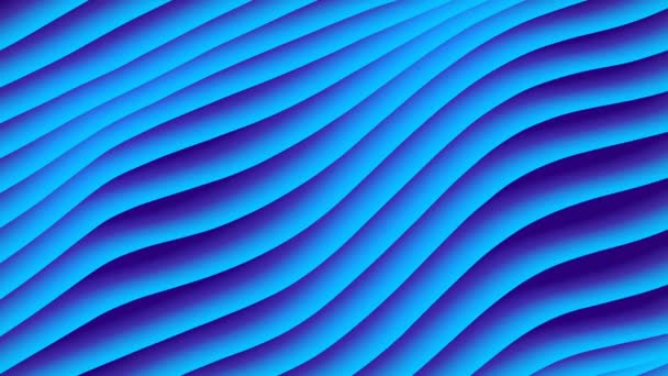 Animación colorida del bucle del gradiente de onda. Futuras líneas diagonales geométricas patrones de movimiento de fondo. renderizado 3d. 4k UHD — Vídeos de Stock