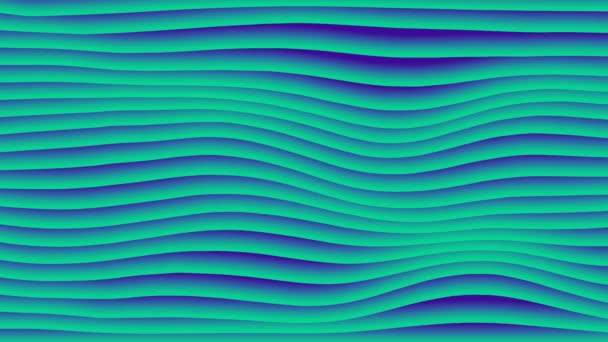 Animation de boucle de gradient d'onde colorée. Futures lignes géométriques motifs mouvement arrière-plan. Rendement 3D. 4k UHD — Video