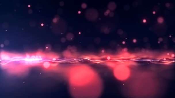 Fondo abstracto con animación cayendo partículas brillantes como lluvia festiva. Resolución 4K, Ultra HD — Vídeos de Stock