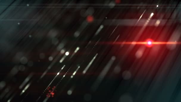 Abstract Colored Background Animation Falling Glittering Particles Festive Rain Red — Stock Video