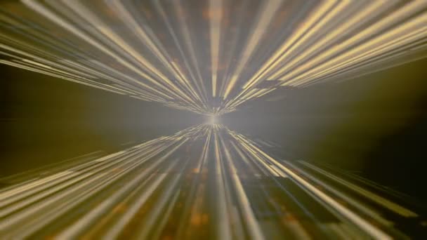 Animation en boucle numérique de haute technologie générée par ordinateur. Fond abstrait de différentes formes avec des éléments détaillés en hauteur. Lignes géométriques avec tirets et lueur. Rendement 3D. Vidéo 4k UHD .