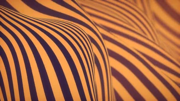 Барвиста Анімація Вигину Хвилі Абстрактний Мінімальний Дизайн Футуристичні Геометричні Діагональні — стокове відео