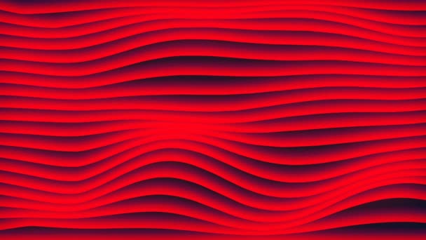 Colorful wave gradient loop animation. Future geometric lines patterns motion background. 3d rendering. 4k UHD — Stock Video