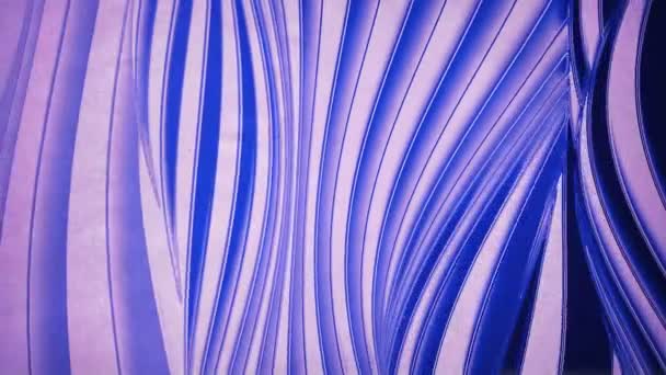 Bunte Wellenbiegeschleifen-Animation. futuristische geometrische vertikale Linien Muster Bewegungshintergrund. 3D-Darstellung. 4k uhd — Stockvideo