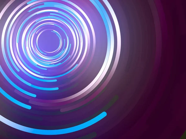 Composizione astratta di rendering 3d di cerchi di colore blu. Modello geometrico generato dal computer — Foto Stock