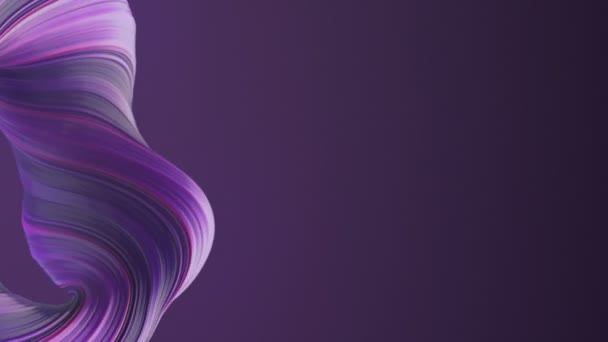 Violet gekleurde gedraaide vorm. Computer gegenereerd abstract geometrische 3D render loop animatie. HD-resolutie. — Stockvideo