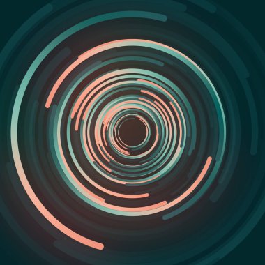 Renkli Daireler 3D render bileşimi soyut. Oluşturulan bilgisayar geometrik desen