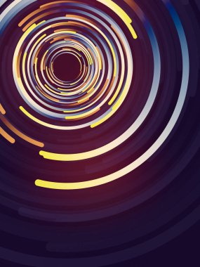 Renkli Daireler 3D render bileşimi soyut. Oluşturulan bilgisayar geometrik desen