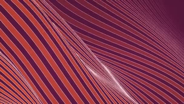 Animación Bucle Curva Onda Colorida Diseño Minimalista Abstracto Las Líneas — Vídeo de stock