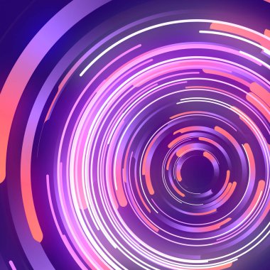 Pembe renkli daireler 3D render bileşimi soyut. Oluşturulan bilgisayar geometrik desen