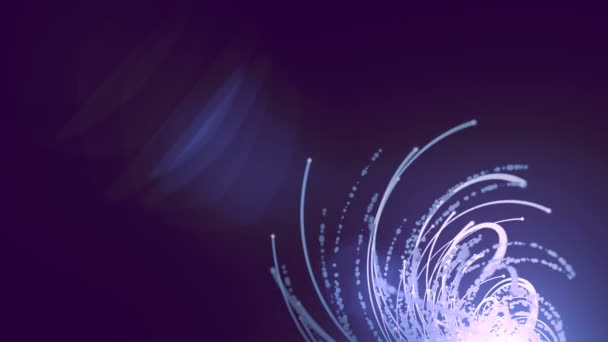 Абстрактні Спіральні Частинки Ростуть Дивовижний Графічний Фон Руху Показує Лінії — стокове відео